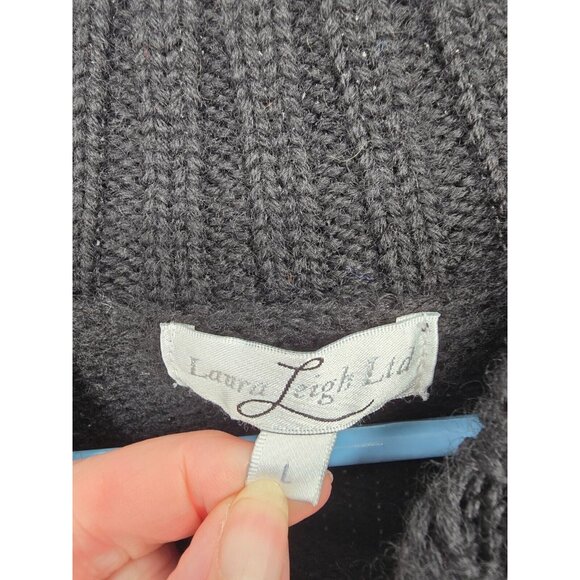 Laura Leigh Ltd Vintage Size Large Womens Sweater Mohair Blend Mock Neck - Picture 3 of 5